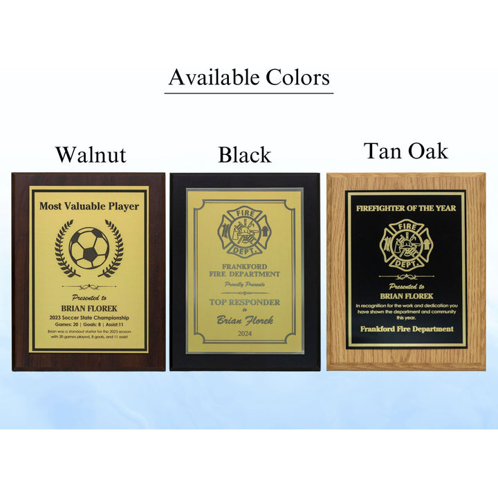 Customizable Award Plaque | High-Quality Laser Engraved Personalized Plaques | Free Engraving & Shipping