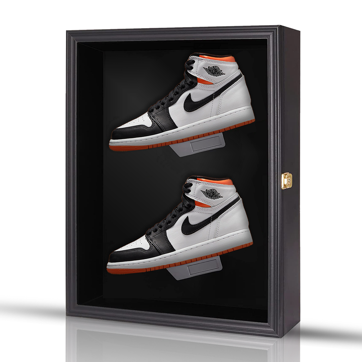 Sports Shoe Display Case- UV Protected Acrylic and Solid Frame Freestanding or Wall-Mounted Shoe Display for Sneakers, Cleats, and More for the Sneakerhead or Sports Enthusiast