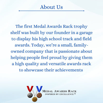 2ft Medal Awards Rack Premier Trophy Shelf- Trophy, Plaque and Medal Display
