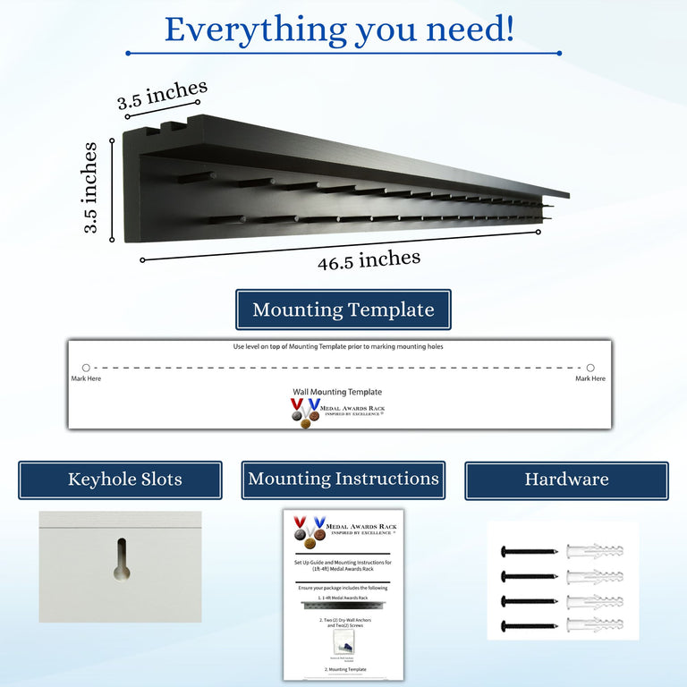 sports awards shelf and medal hanger