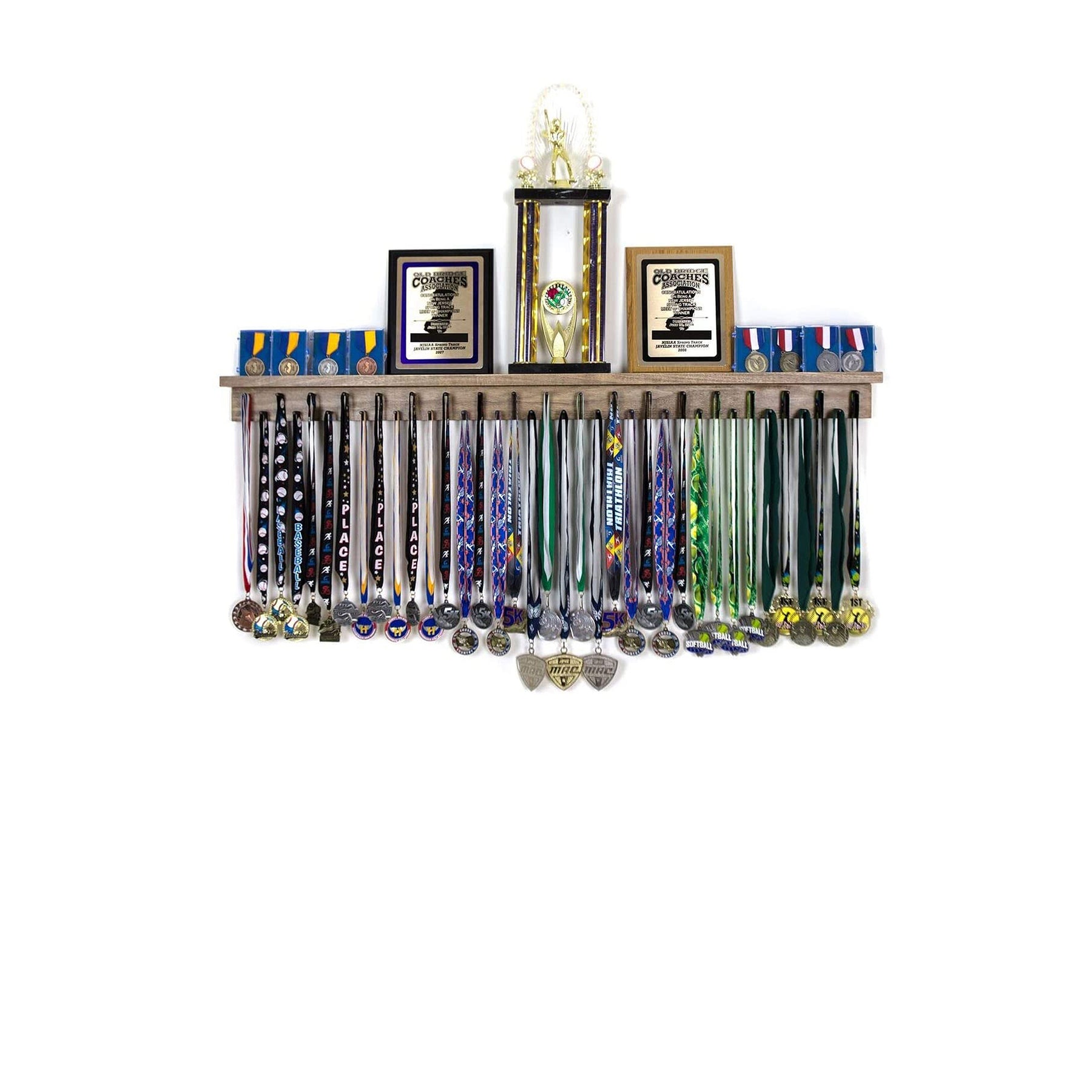 Medal Awards Rack Patented Trophy and Medal Display and Medal Hanger ...