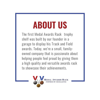 MedalAwardsRack Race Bib and Medal Display for Track, Marathons, Triathlons, Races, and More – Holds up to 28 Medal and 20 Race Bib