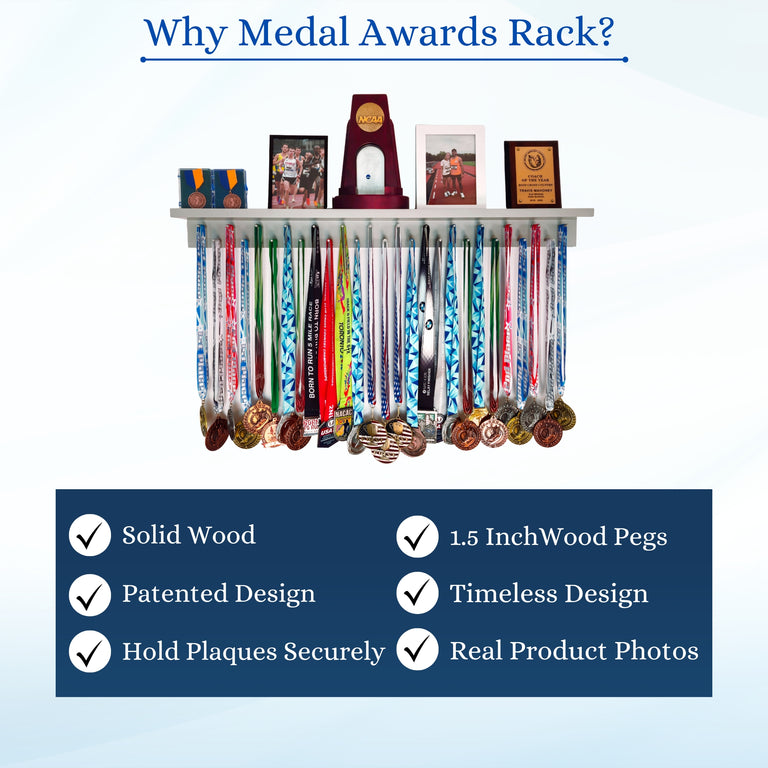 3ft Medal Awards Rack Premier Trophy Shelf- Trophy, Plaque and Medal Display
