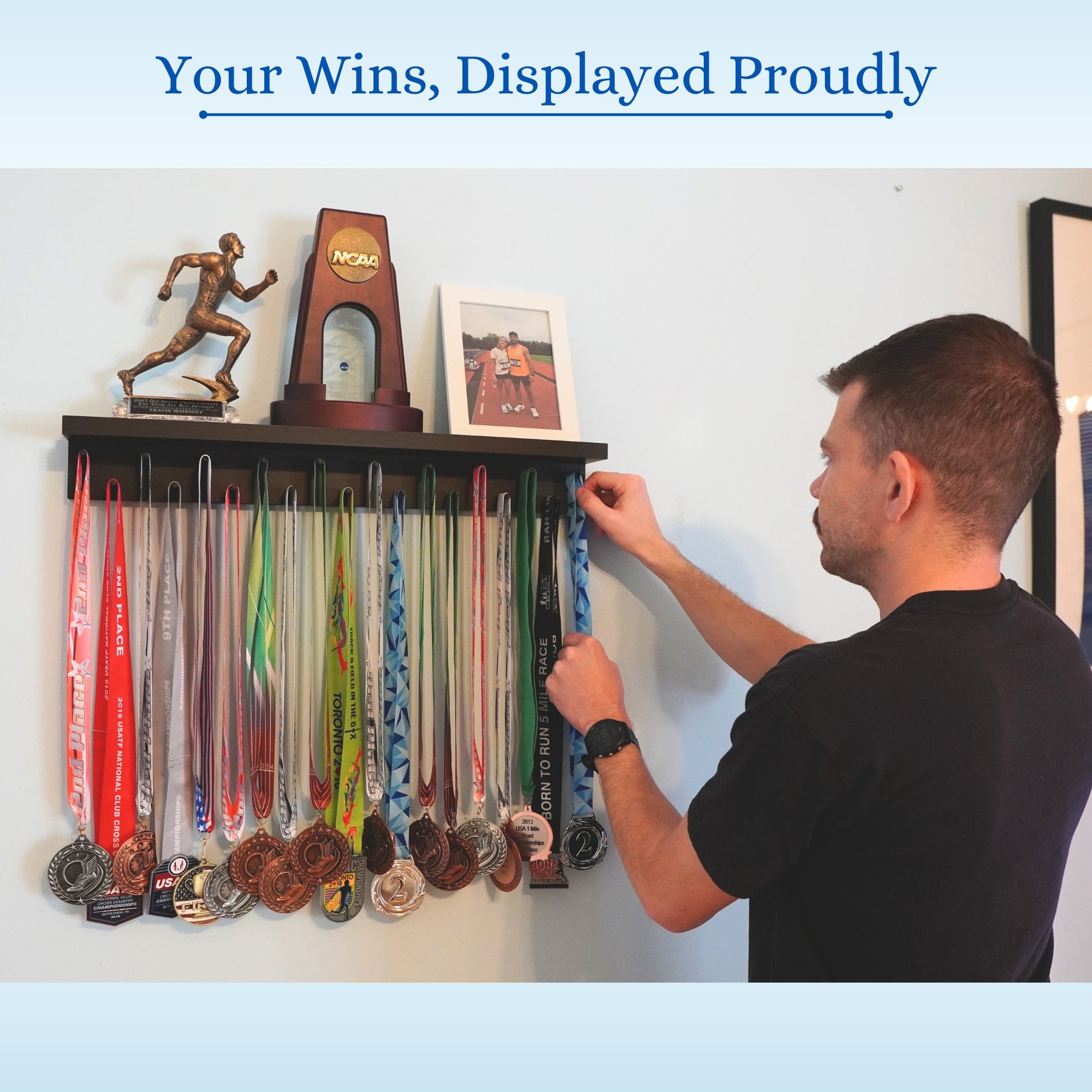 2ft Medal Awards Rack - Premier Trophy Display Shelf and Medal Display ...