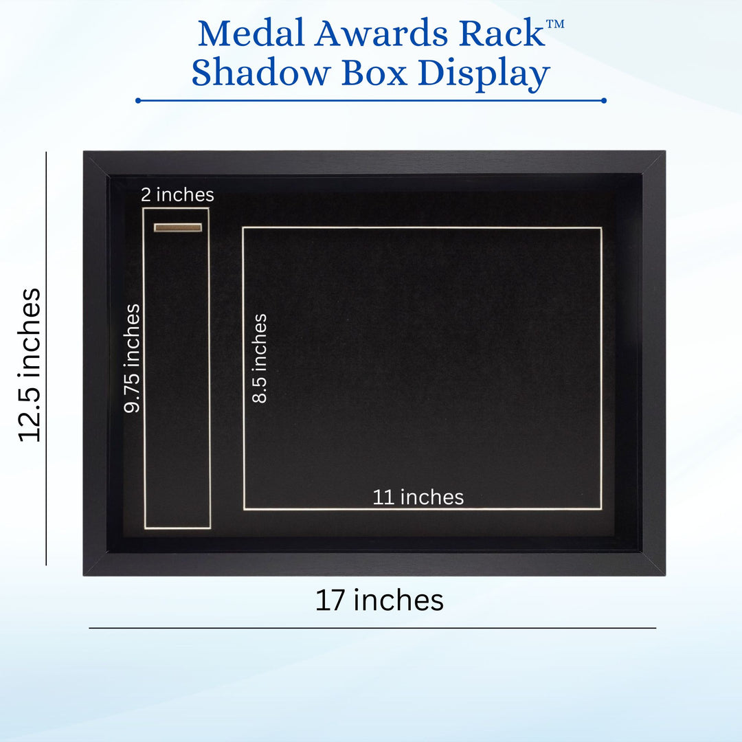 MedalAwardsRack Shadow Box Display- Diploma and Tassel Display Frame, 8.5"x11" Diploma, 2"x9.75" Tassel