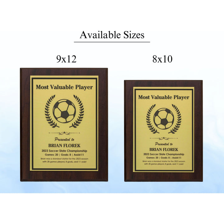 Personalized Sports Award Plaque | ALL SPORTS | High-Quality Laser Engraved Customizable Plaques | Free Engraving & Shipping