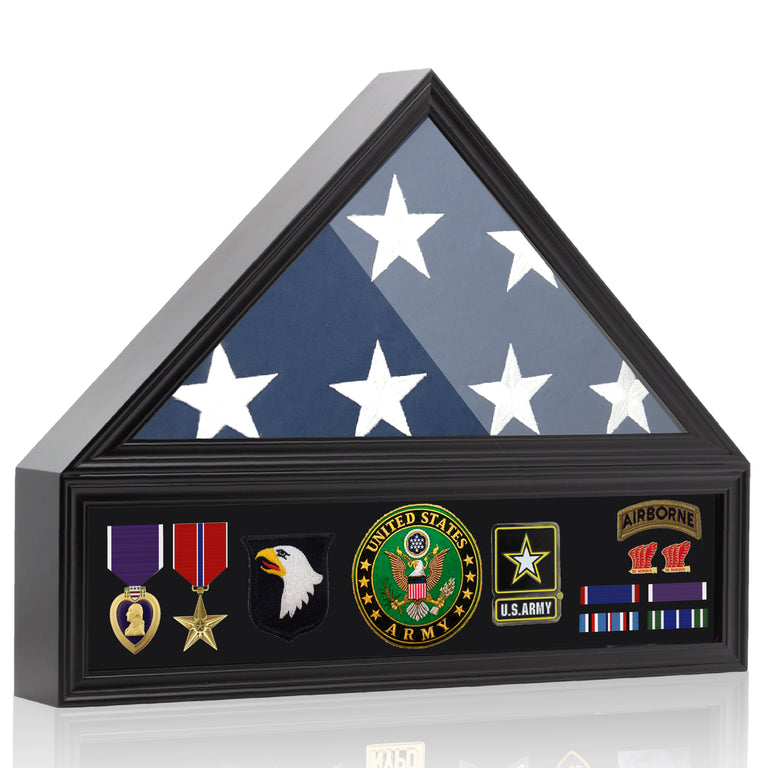 military funeral display case