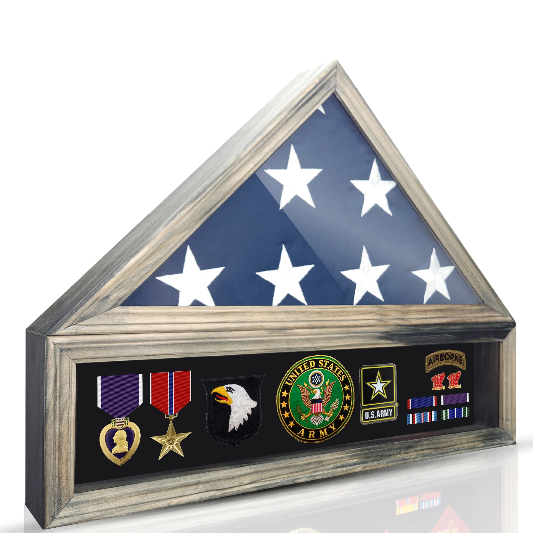 Military Shadow Box Display Case for American Veterans – Medalawardsrack