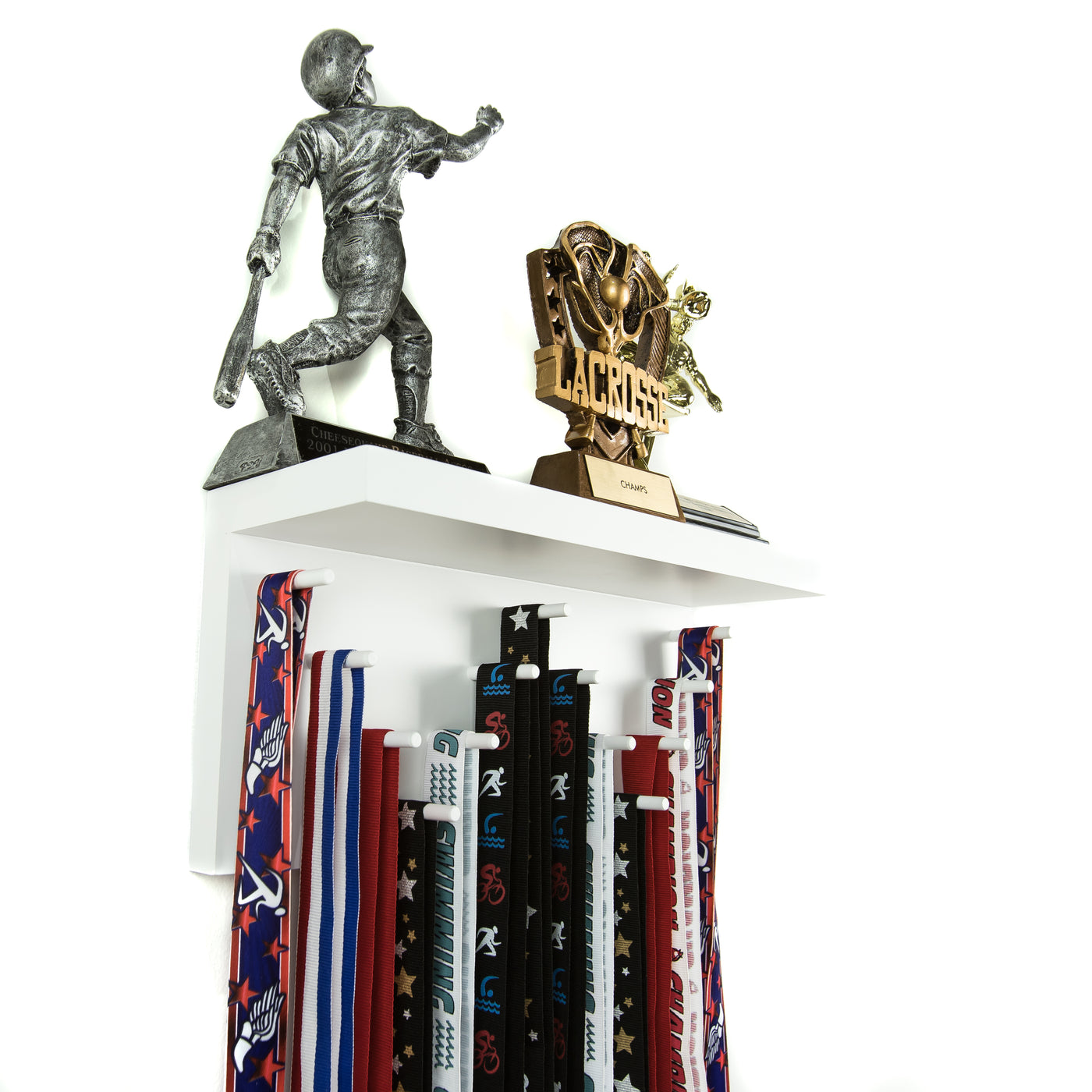 1ft Trophy and Lanyard Medal Display Rack