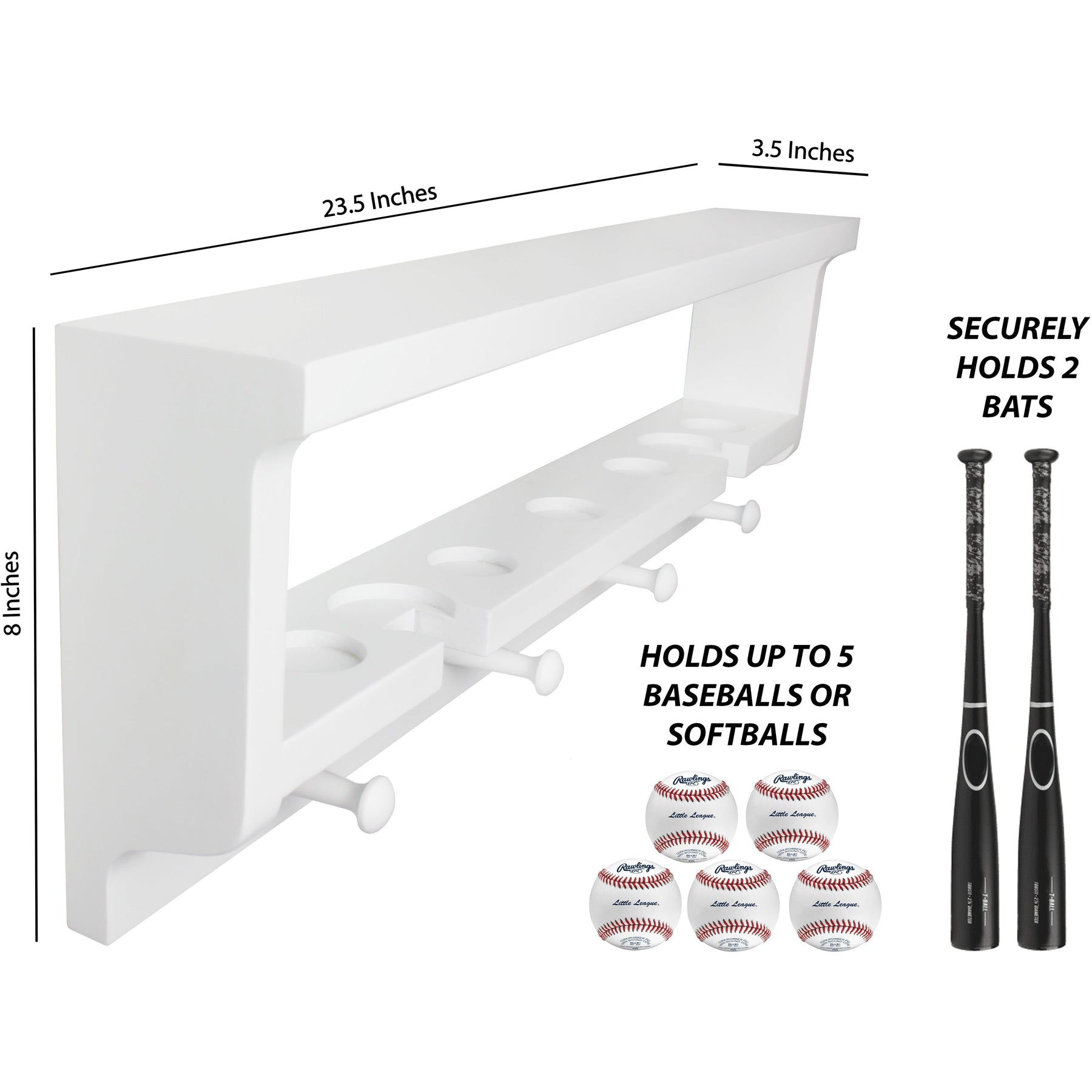 Premier Baseball and Softball Display Shelf-Balls, Bats, Gloves, Awards ...